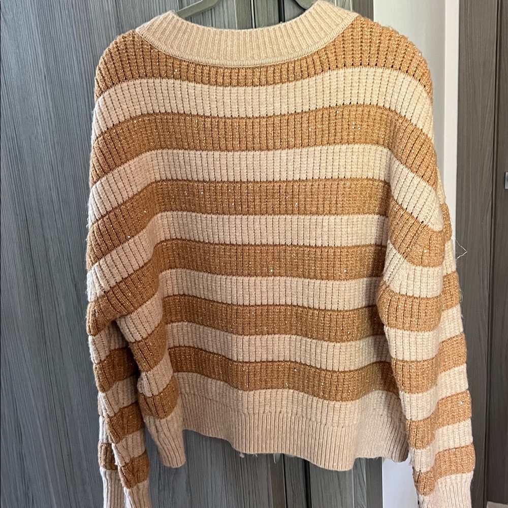 $295 SAUNDERS oversized v-neck sweater XL - Picture 6 of 8